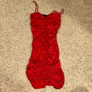Sparkly Red Body-con Dress